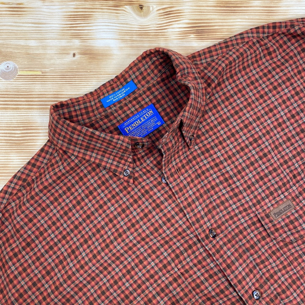 PENDLETON Long Sleeve Plaid Button Down Sz L